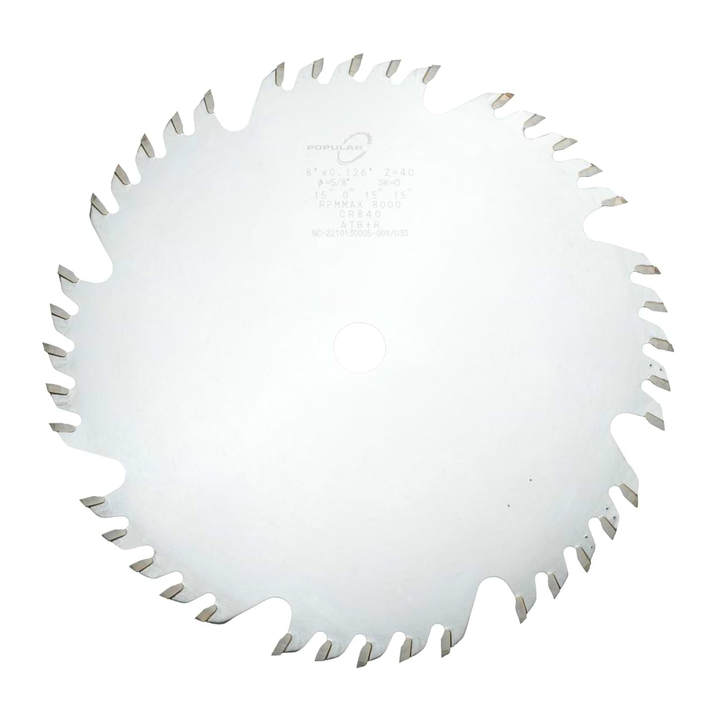 Popular Tools CR1250 – 12" 50T ATB+R Combination Carbide Saw Blade (1" Bore, .134 Kerf)
