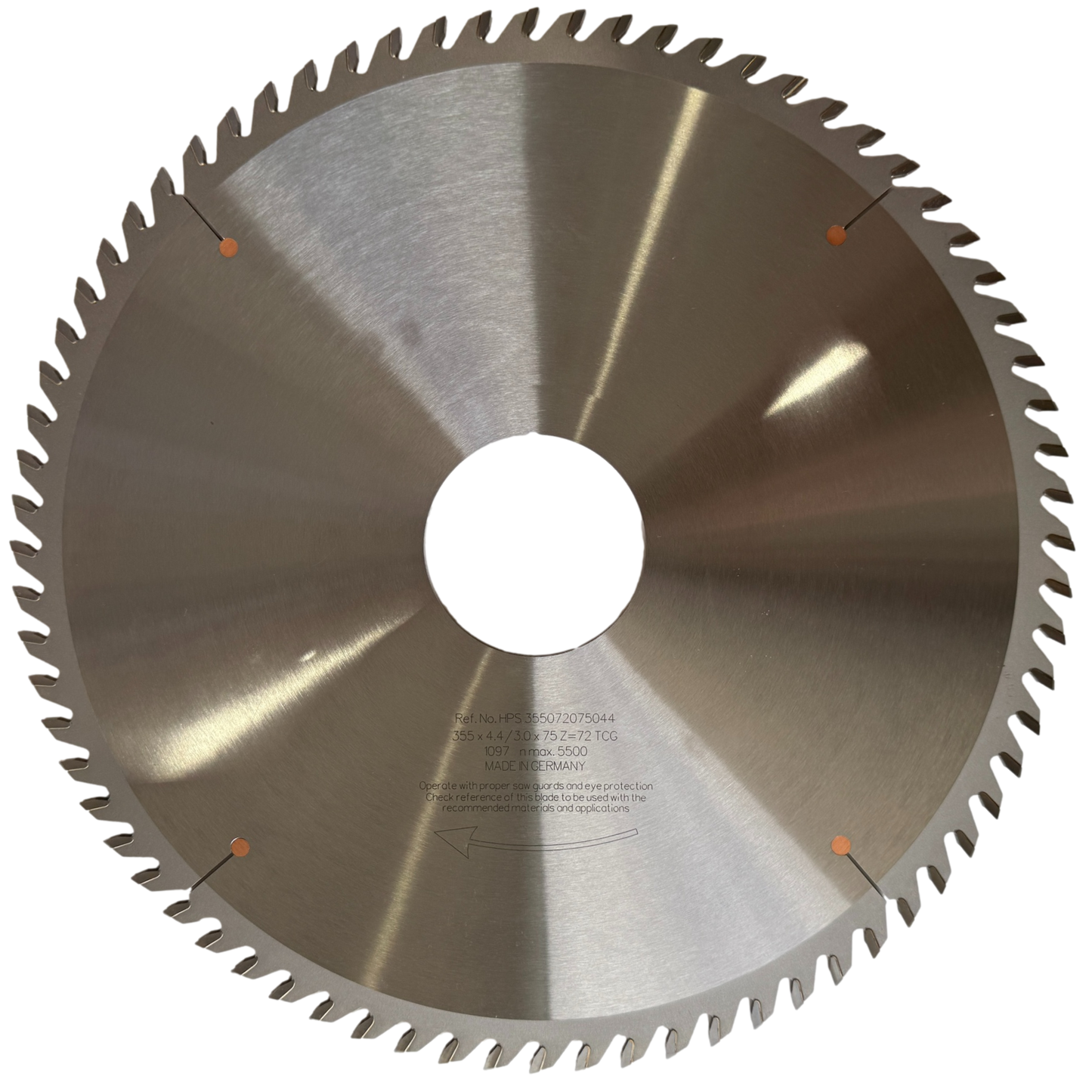 355mm x 72T TCG Panel Saw Blade – 75mm Bore for Giben Machines (Made in Germany)