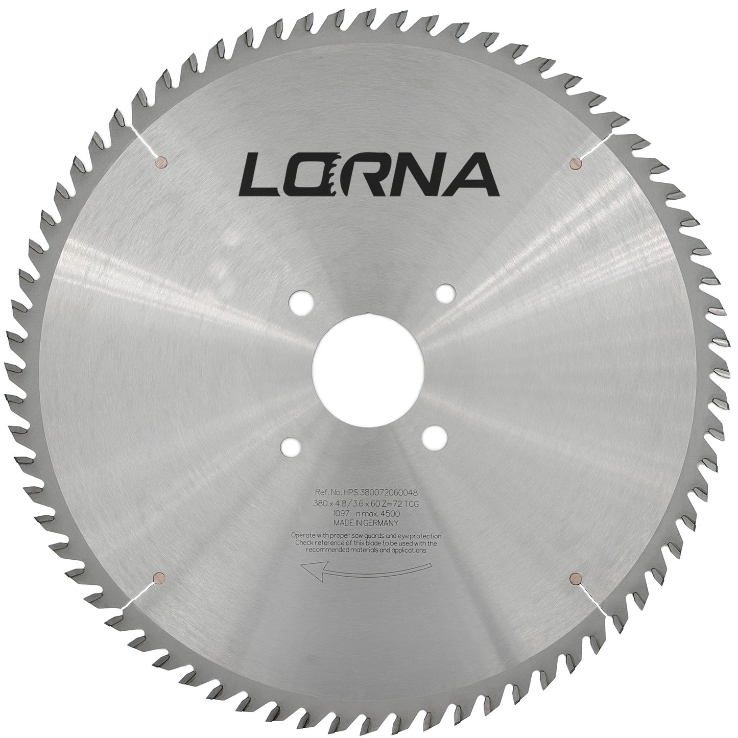 355mm LORNA Panel Saw Blade – 72T TCG, 75mm Bore (HPS 355 072 075 044)