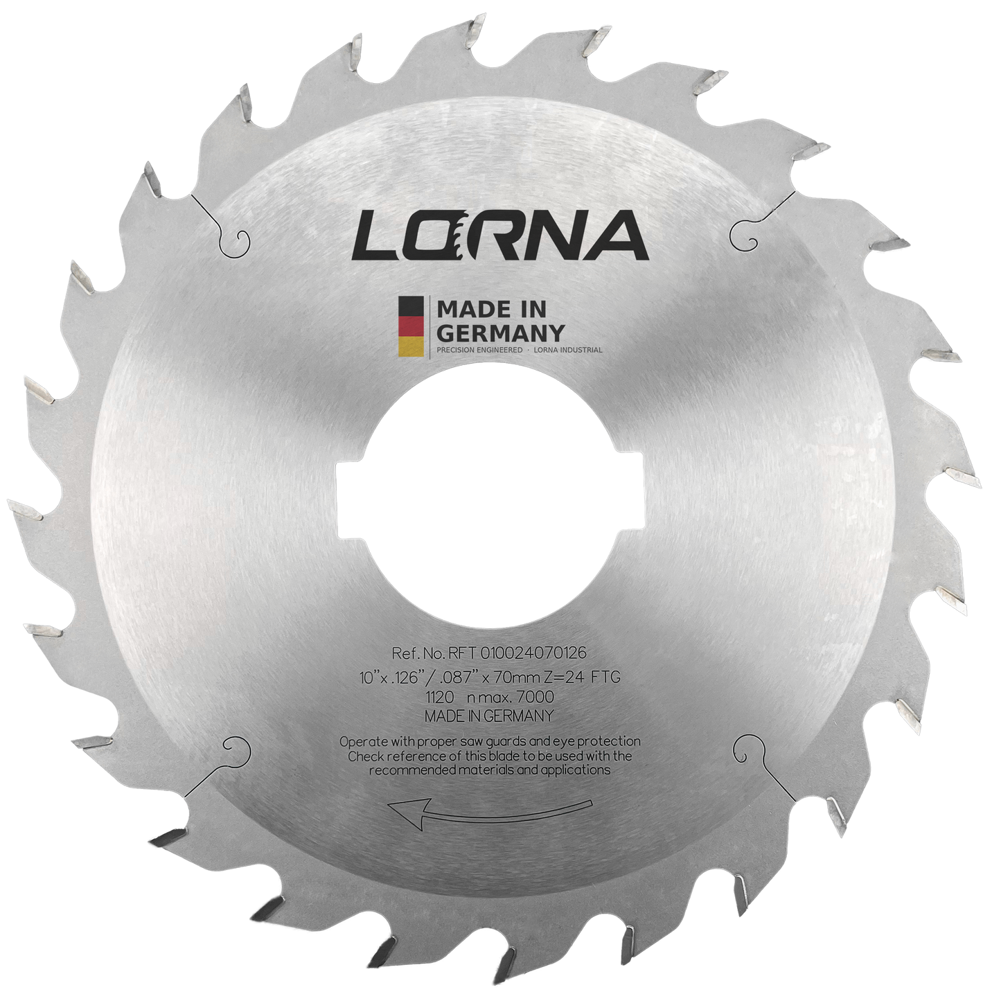 10" D x 24T FTG x 70mm Bore Gang Rip Saw Blade