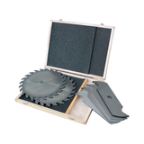 Popular Tools 8" 24T Stacked Dado Set with 2-Wing Chippers – 5/8" Bore (DA824)