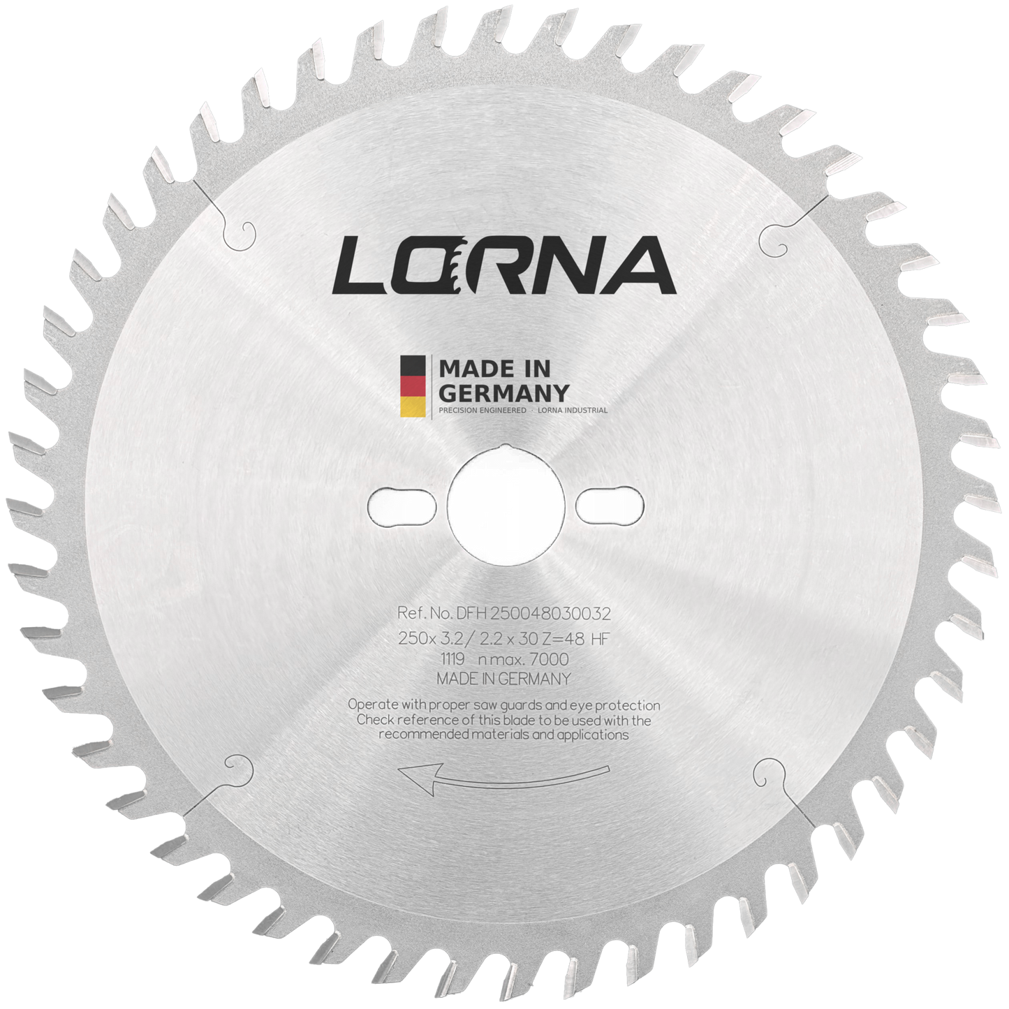 250mm 48T Hollow Face Melamine Saw Blade – 30mm Bore | Chip-Free Laminate Cuts