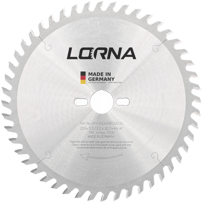 250mm 48T Hollow Face Melamine Saw Blade – 30mm Bore | Chip-Free Laminate Cuts