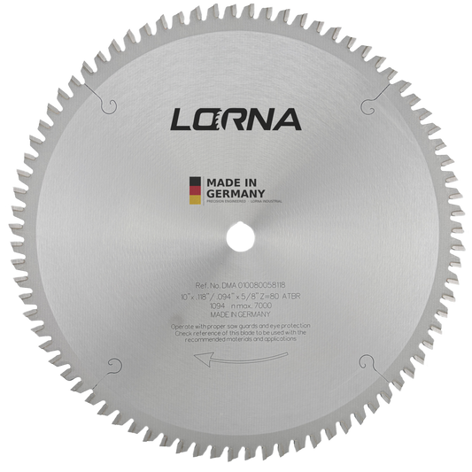 10" D x 80T ATB+R x 5/8" Bore Mitre Saw Blade for Picture Frames & Wood Mouldings