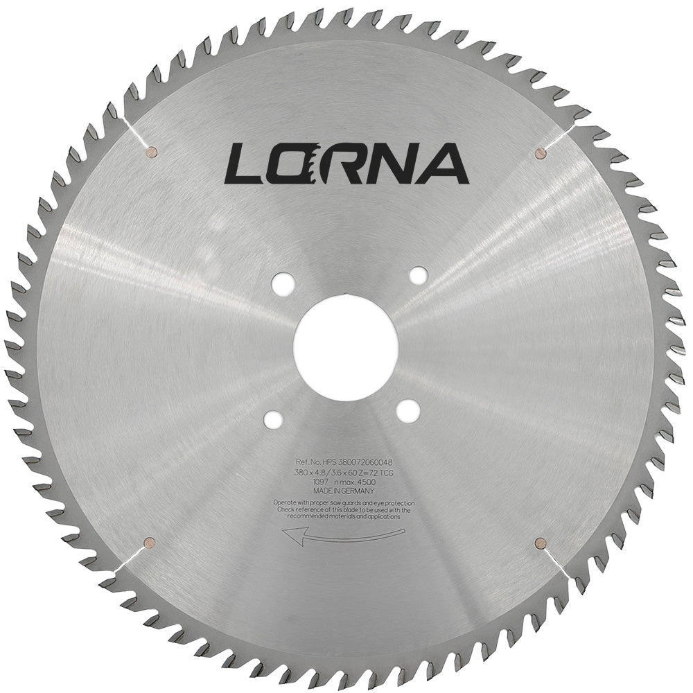 380MM D x 72T x TCG x 60 Bore HOLZMA Panel Saw Blade