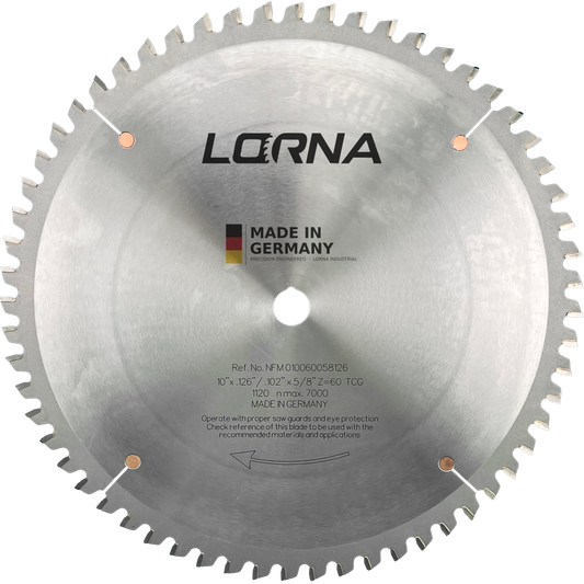 10" D x 60T TCG x 5/8" Bore Aluminum Cutting Blade