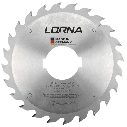 10" D x 24T FTG x 70mm Bore Gang Rip Saw Blade