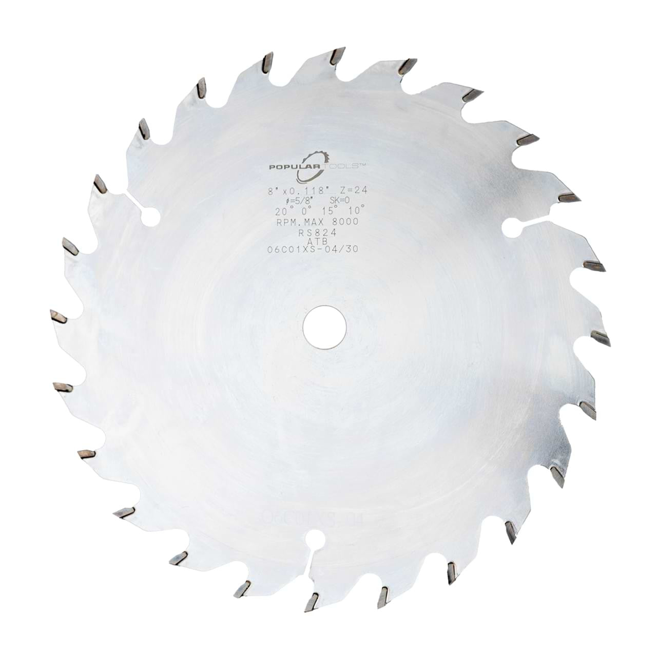8-1/2 inch D x 24 Teeth x ATB x 5/8 inch Bore Rip Saw Blade (RS85024)