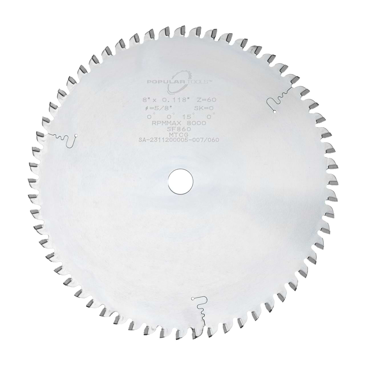 220mm D x 64 Teeth x M-TCG x 30mm Bore Solid Surface Saw Blade (SF22064)